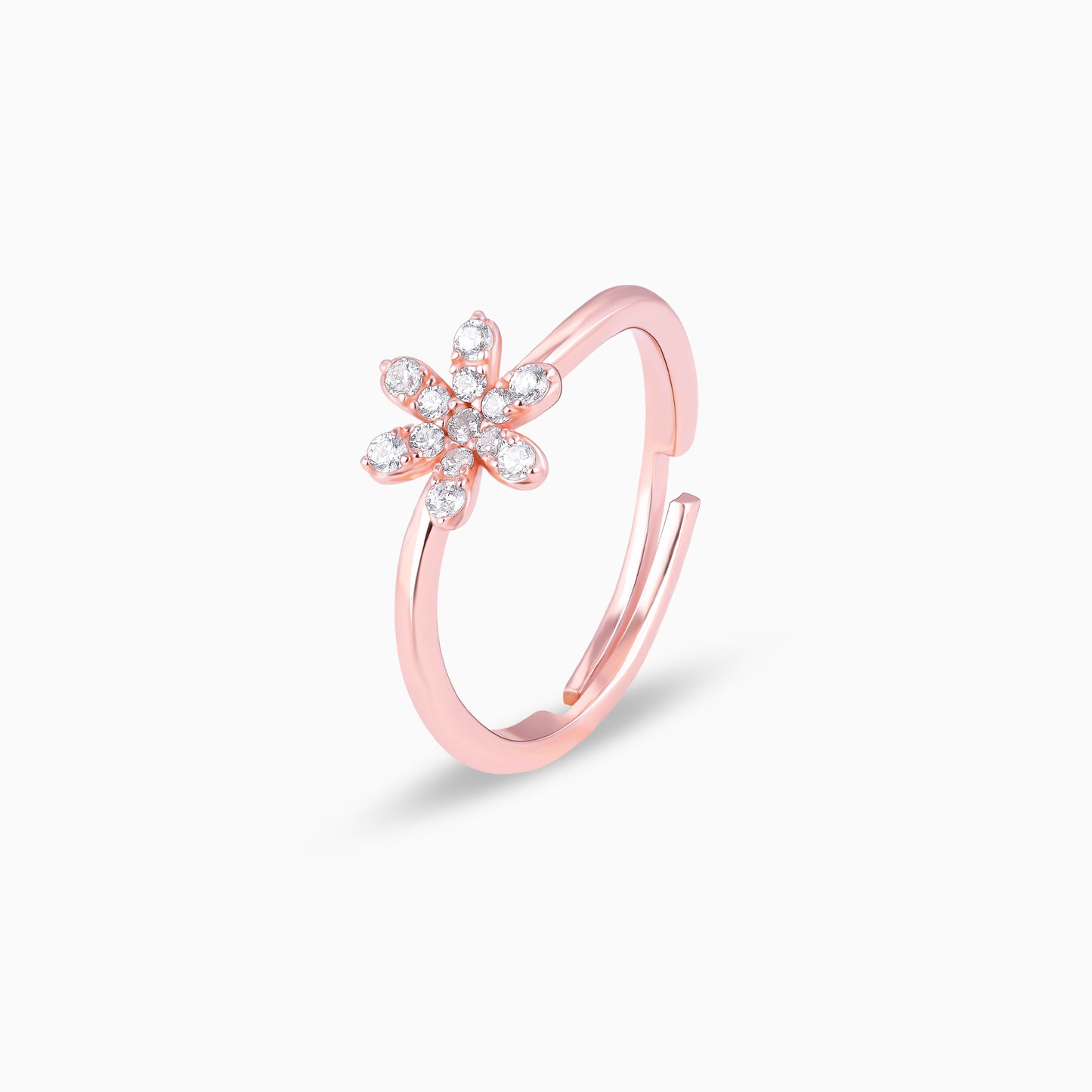 Glistening Petal Rose Gold Ring