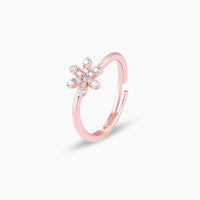 Glistening Petal Rose Gold Ring
