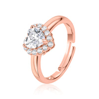 Valentine Rose Gold Heart Ring