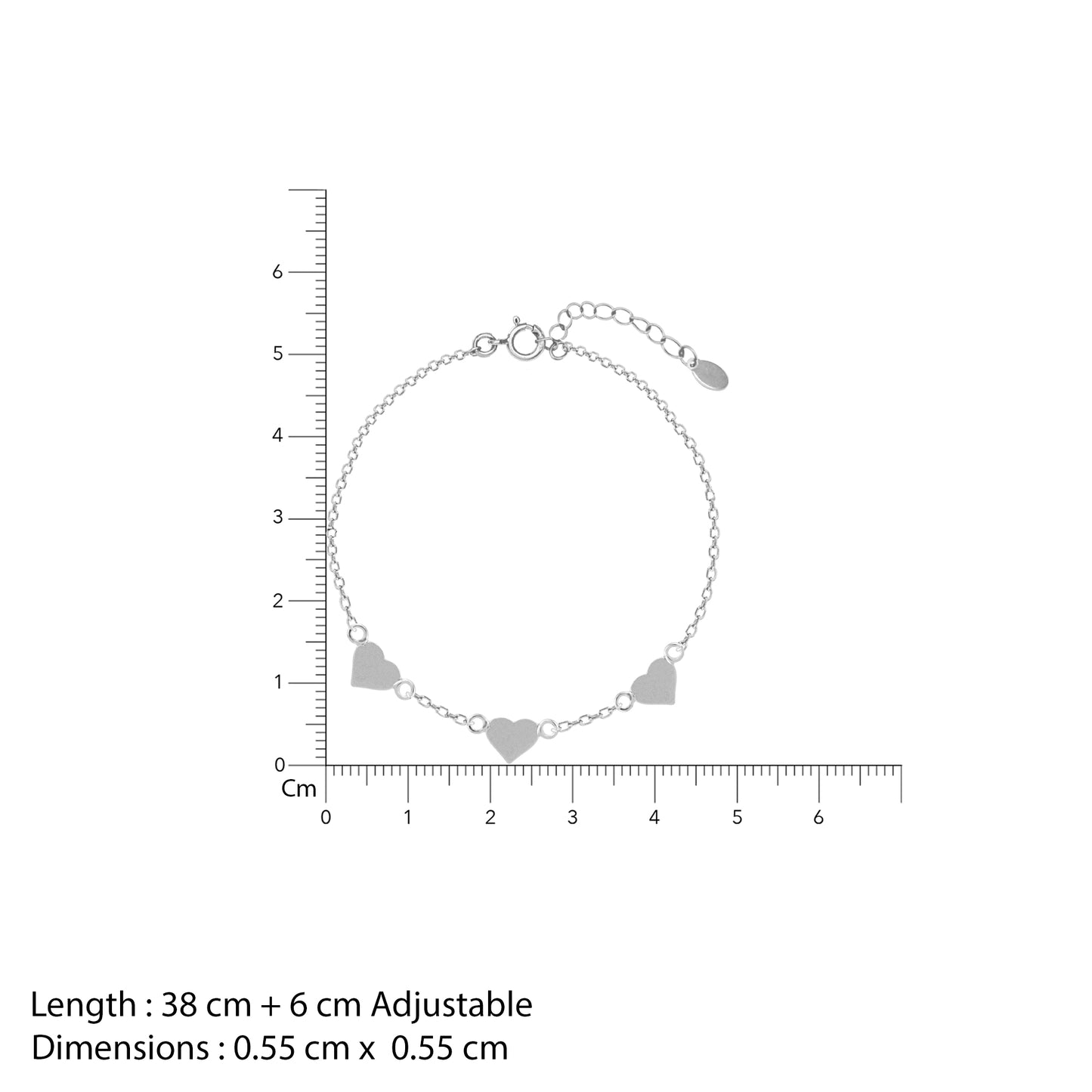 Modern Love Heart Connection Silver Bracelet