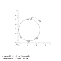 Modern Love Heart Connection Silver Bracelet