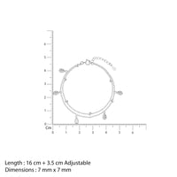 Sparkling Tear Drop Silver Bracelet