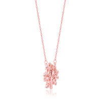 Tree of Wisdom Rose Gold Pendant with Link Chain