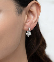 Silver Hanging Gracious Leaf Earrings