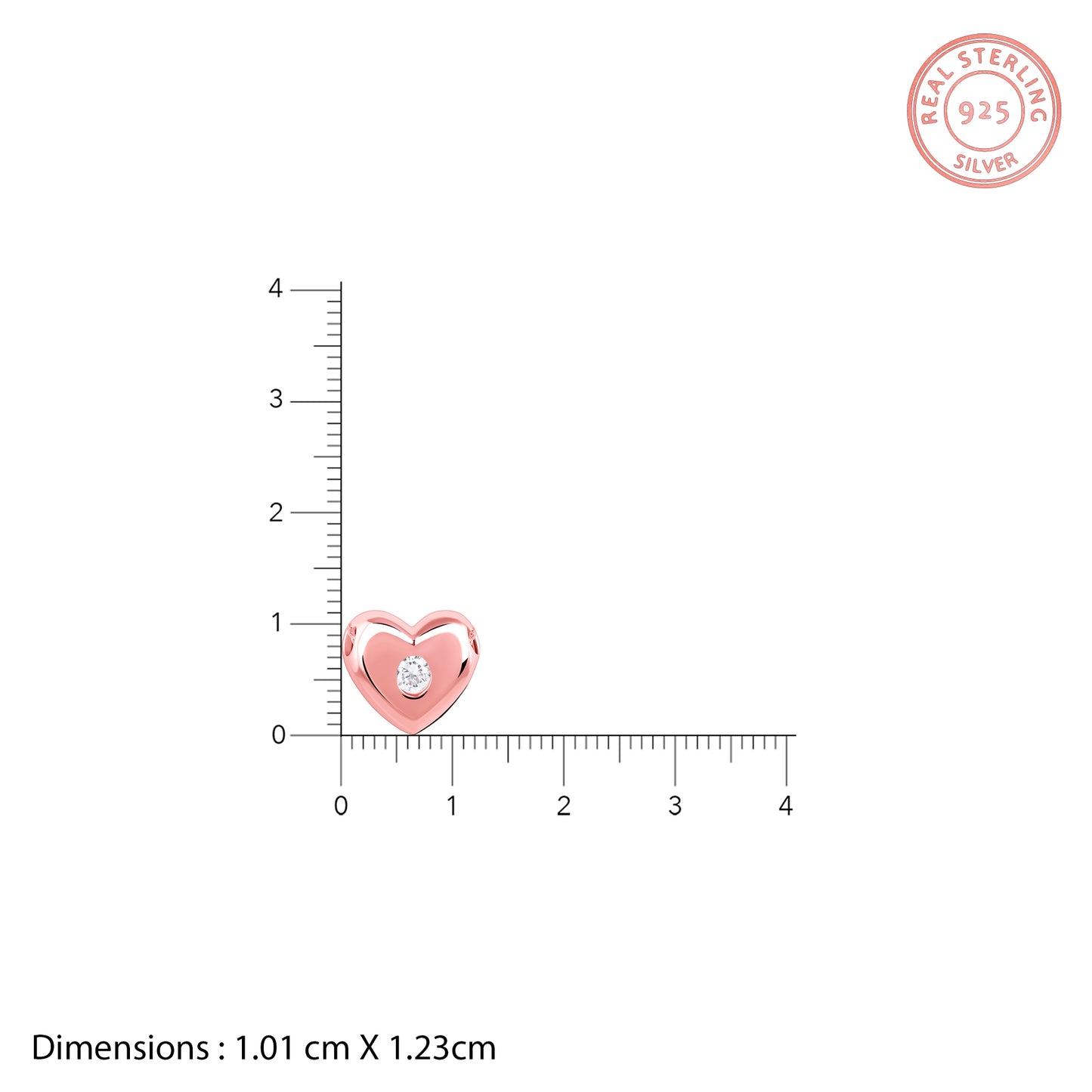 Chic Love Heart Rose Gold Pendant with Link Chain