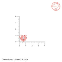 Chic Love Heart Rose Gold Pendant with Link Chain