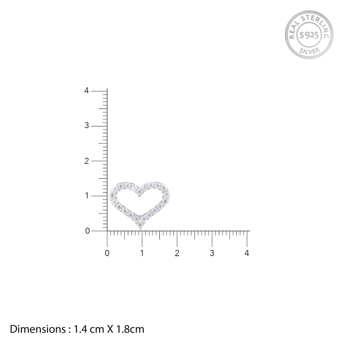 Silver Heart Affection Love Pendant with Link Chain