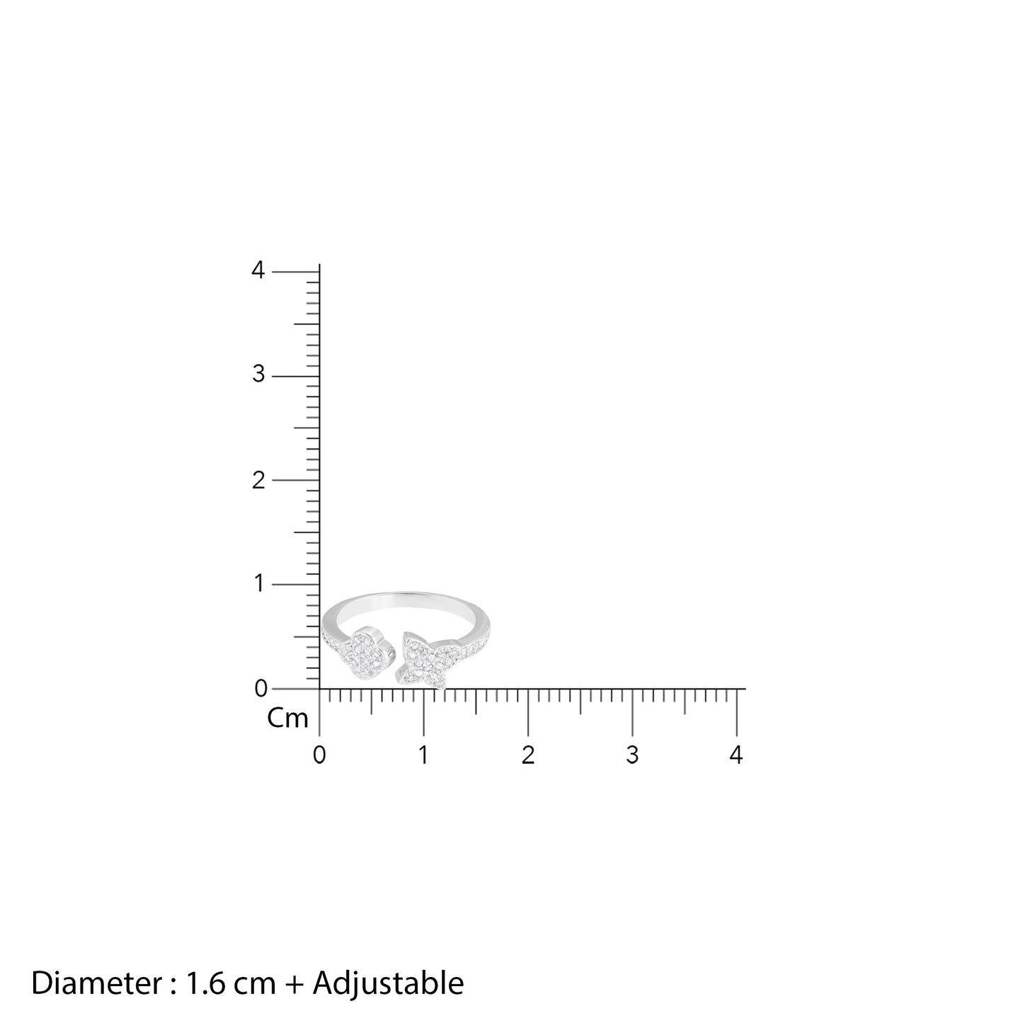 Petite Floral Silver Ring