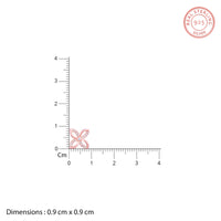 Chic Centered Flower Rose Gold Studs