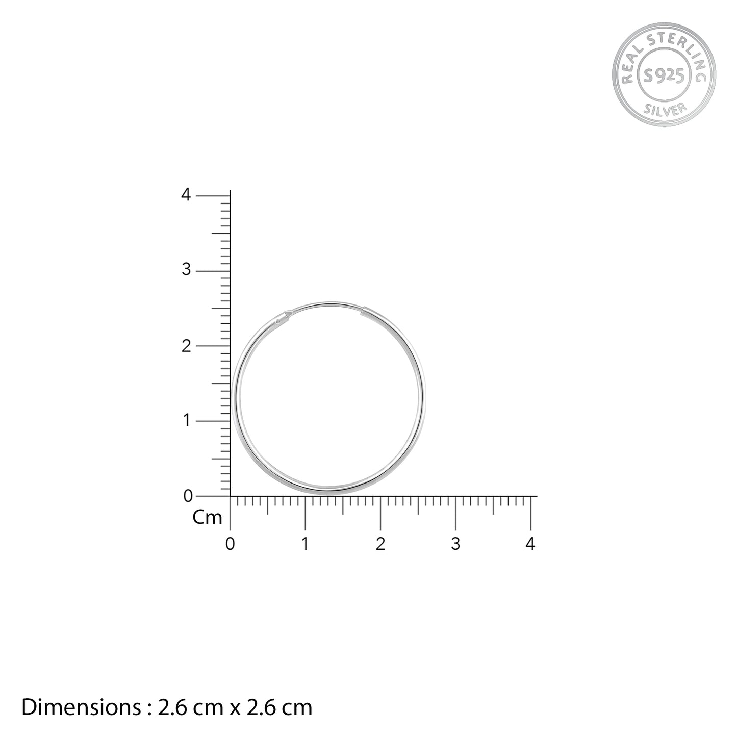 Circlet Silver Hoop Earrings