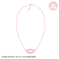 Rose Gold Leaf Cascade Pendant with Link Chain