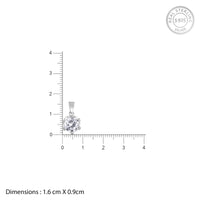 Silver Bold Solitaire Pendant with Link Chain