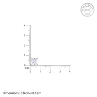 Silver Square Solitaire Studs