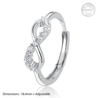 Infinity Zircon Silver Ring