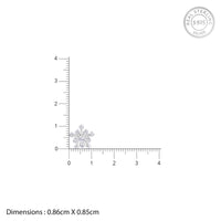 Silver Snowflake Floral Pendant with Link Chain