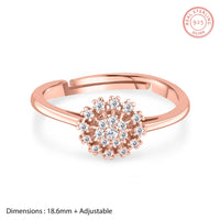 Flora Zircon Rose Gold Ring