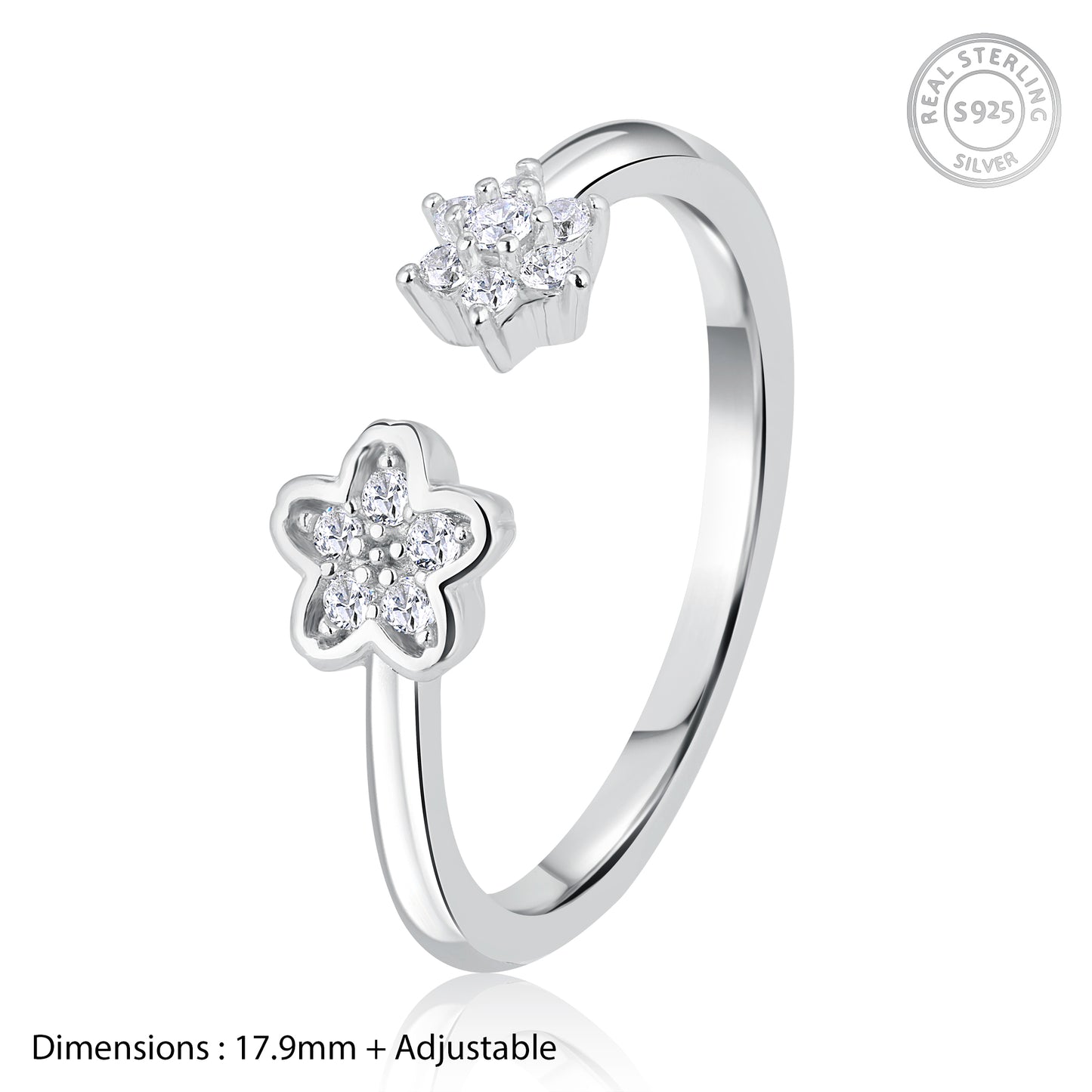 Stellar Floret Bond Silver Ring