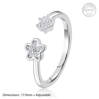 Stellar Floret Bond Silver Ring