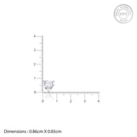 Silver Solitaire Heart  Pendant with Link Chain