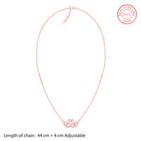 Swan Lake Rose Gold Pendant with Link Chain