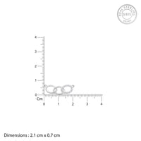 Silver Zircon Circle Pendant with Link Chain