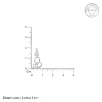 Silver Solitaire Heart Crown Pendant with Link Chain