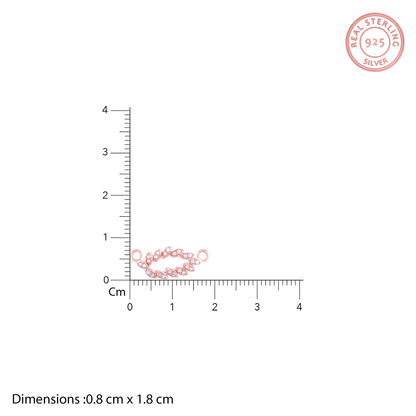 Rose Gold Leaf Cascade Pendant with Link Chain