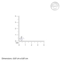 Silver Blossom Zircon Pendant with Link Chain