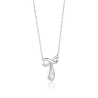 Silver Infinity  Pendant with Link Chain