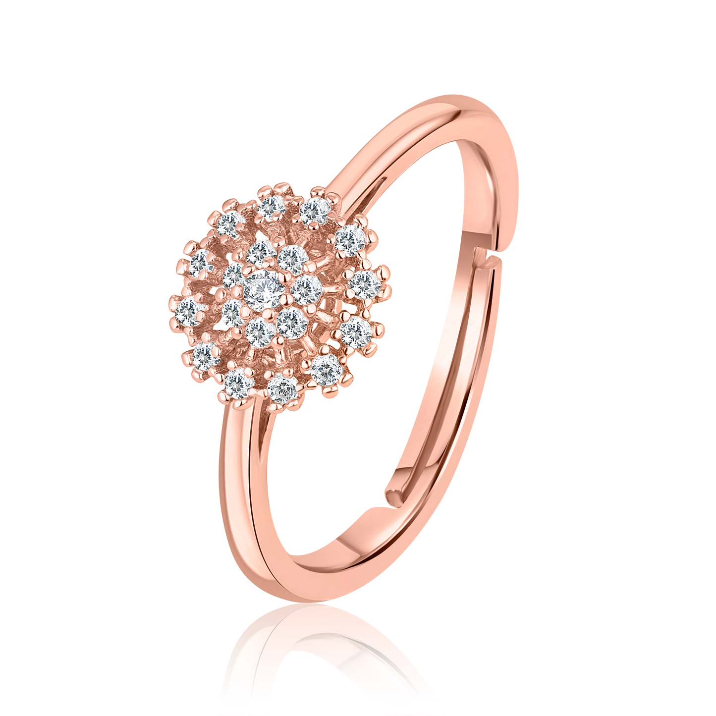 Flora Zircon Rose Gold Ring