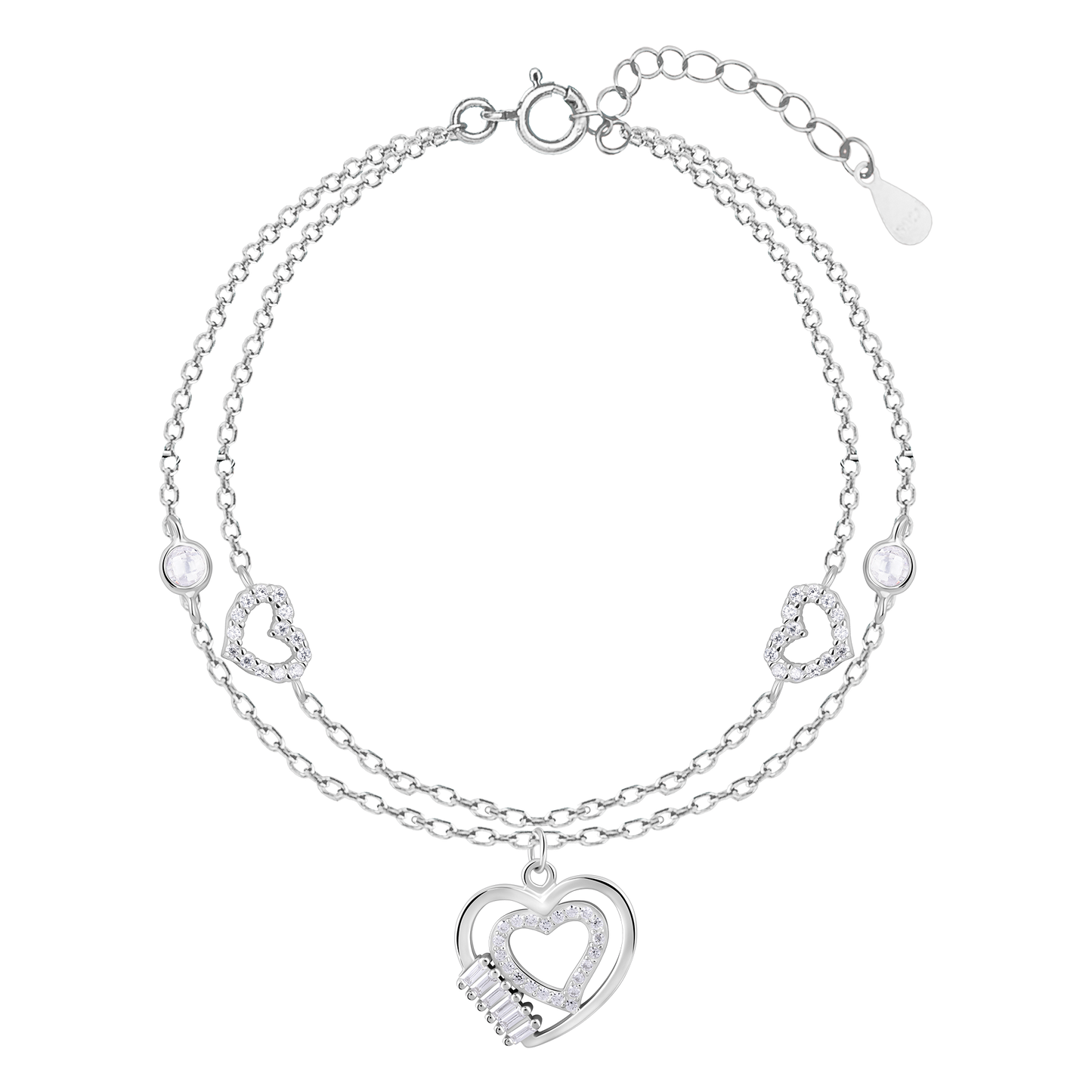 Luxury HeartBeat Silver Bracelet