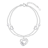 Luxury HeartBeat Silver Bracelet