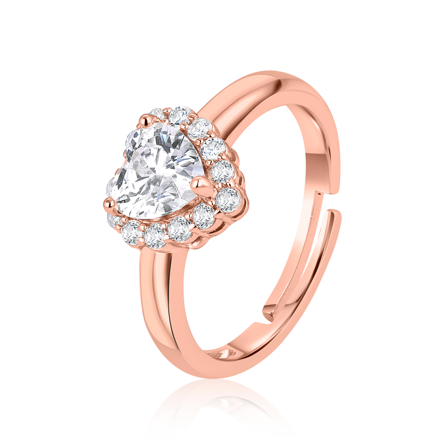 Valentine Rose Gold Heart Ring
