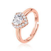 Valentine Rose Gold Heart Ring