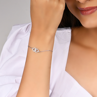 Eternal Love Knot Silver Zircon Bracelet