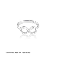 Silver Zircon Infinity Ring