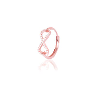 Rose Gold Zircon Love Infinity Ring