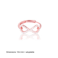 Rose Gold Zircon Love Infinity Ring