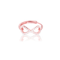 Rose Gold Zircon Love Infinity Ring