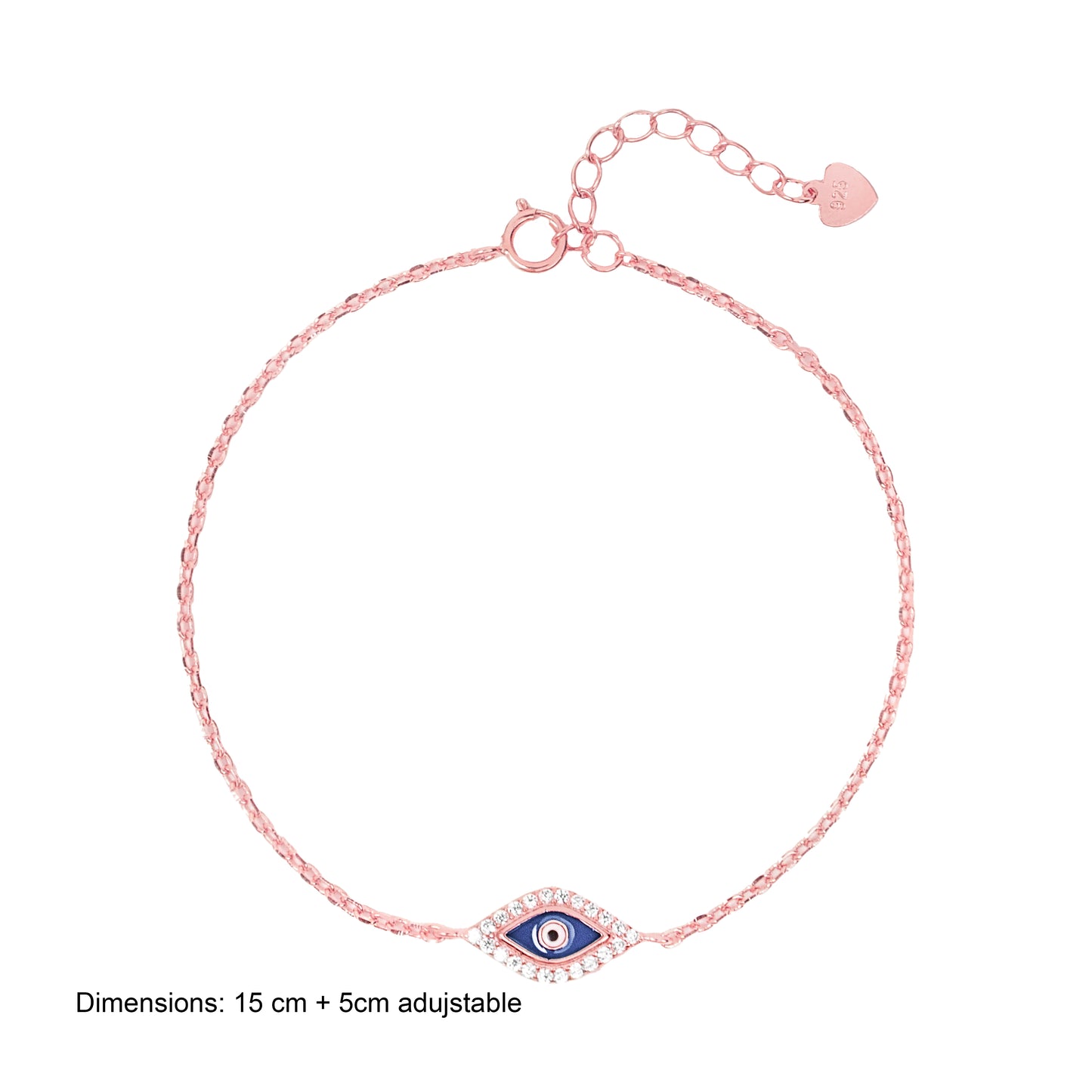 Rose Gold Evil Eye Bracelet