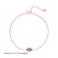 Rose Gold Evil Eye Bracelet