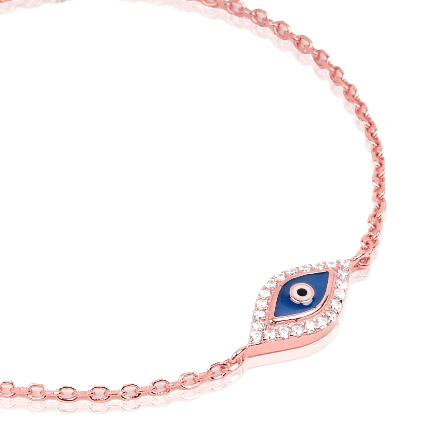 Rose Gold Evil Eye Bracelet