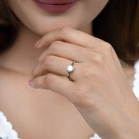 Silver Solitaire Promise Ring