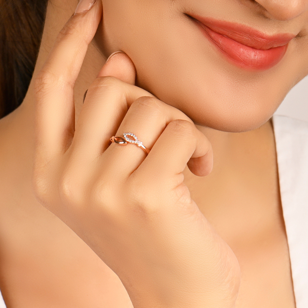 Entwined Love Rose Gold Ring