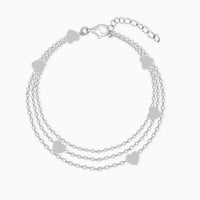 Chic Mini Heart Silver Bracelet