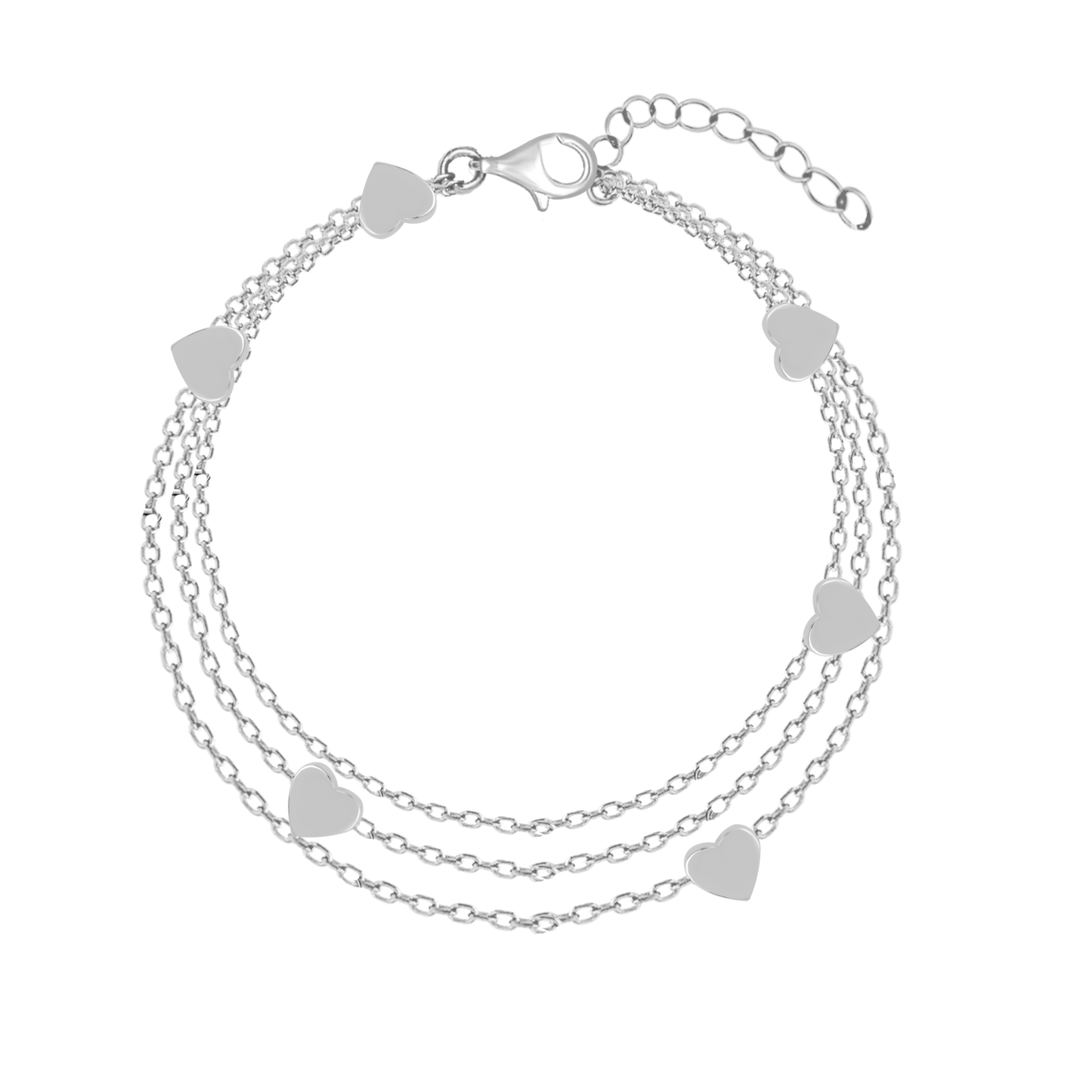 Chic Mini Heart Silver Bracelet
