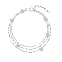 Chic Mini Heart Silver Bracelet