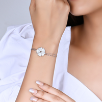 Garden of Hearts Silver Bracelet