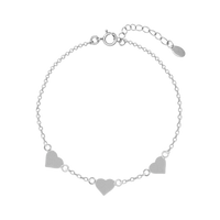 Modern Love Heart Connection Silver Bracelet