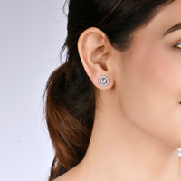 Timeless Spark Zircon Round Silver Studs